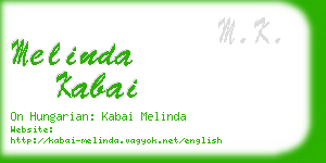 melinda kabai business card